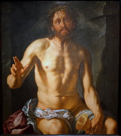 Man of Sorrows with a Chalice (Christ as Redeemer) by Hendrick Goltzius — oil painting reproduction
