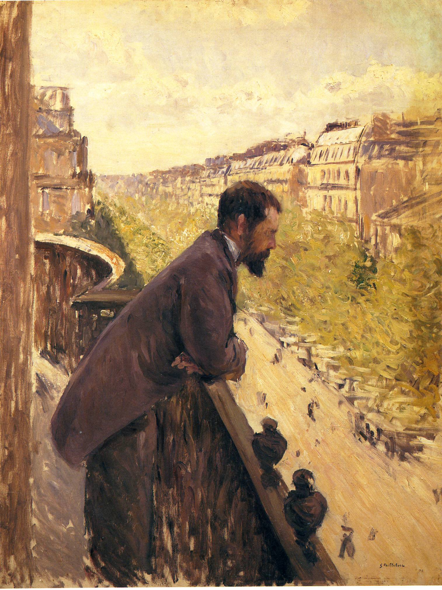 Man on a Balcony - Gustave Caillebotte