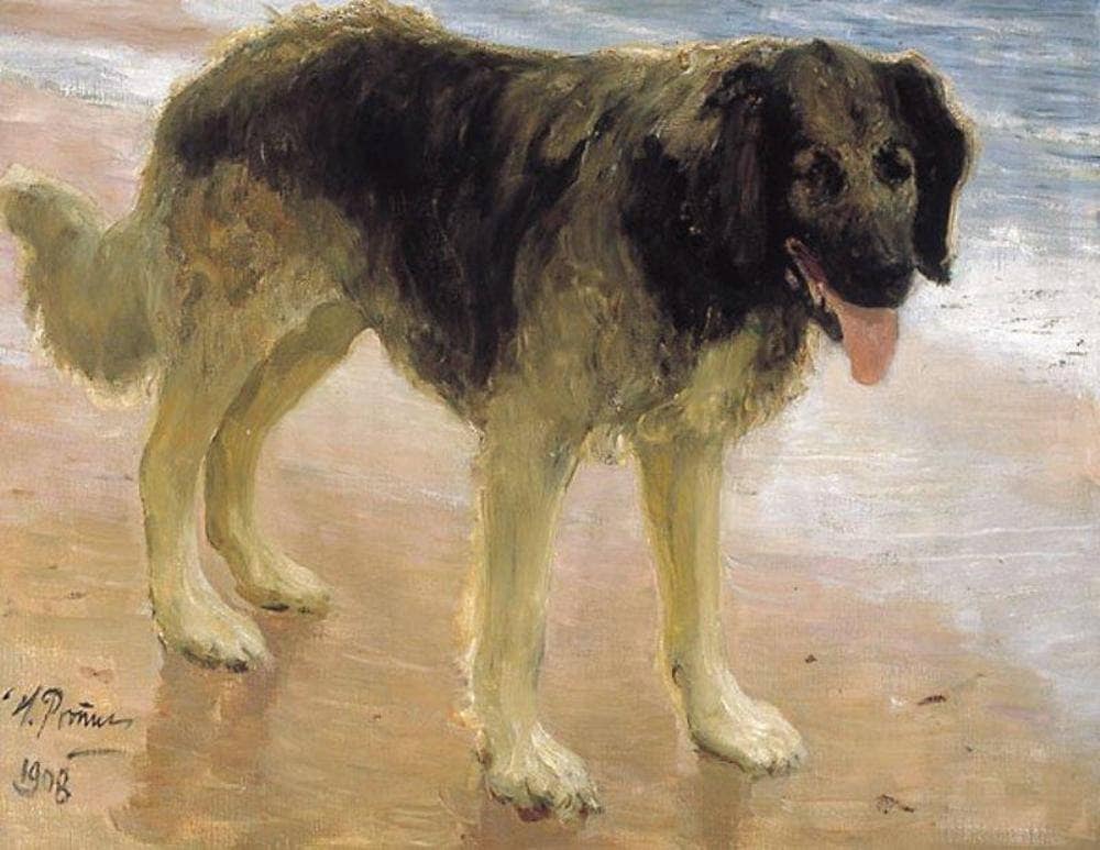 Man's best friend by Ilya Repin — hand-painted animal oil painting reproduction on canvas
