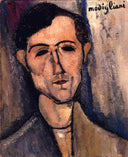 Man's Head (Portrait of a Poet) by Amedeo Modigliani — hand-painted portrait oil painting reproduction on canvas