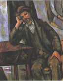 Man Smoking a Pipe by Paul Cezanne — hand-painted portrait oil painting reproduction on canvas