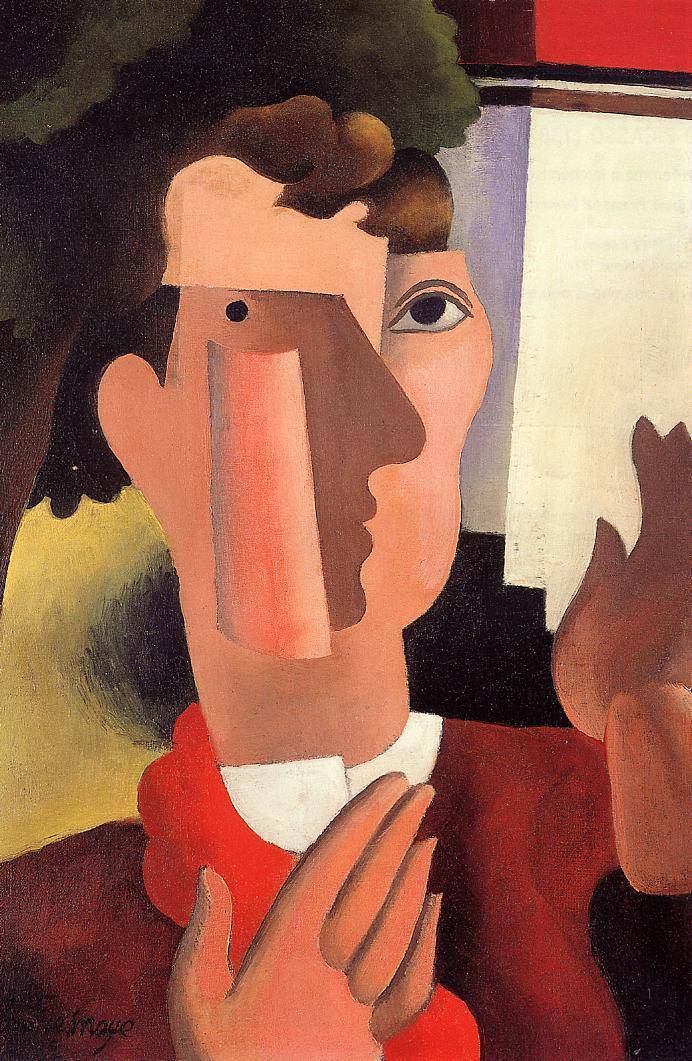 Man with a Red Kerchief by Roger de La Fresnaye — hand-painted portrait oil painting reproduction on canvas