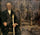 Man with the candle. De profundis in hallway