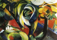 Mandrill by Franz Marc — hand-painted abstract oil painting reproduction on canvas