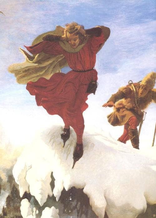 Manfred on the Jungfrau by Ford Madox Brown — hand-painted cultural oil painting reproduction on canvas