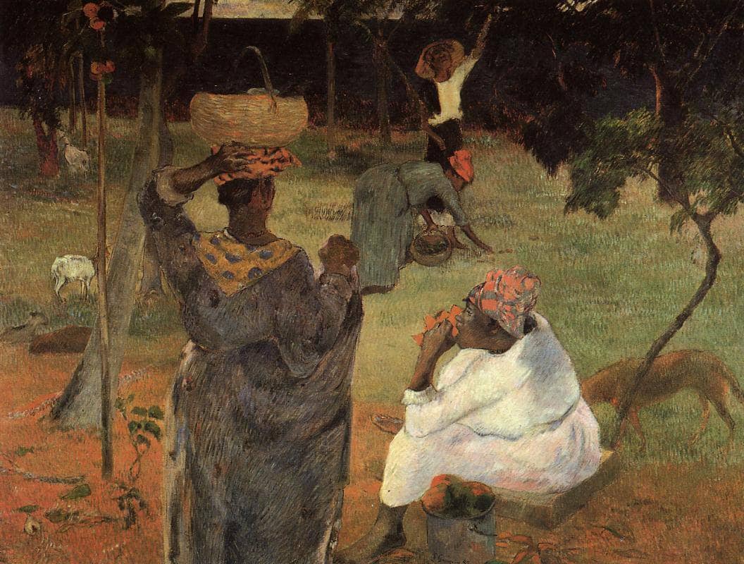 Mango pickers (Martinique) by Paul Gauguin — hand-painted animal oil painting reproduction on canvas
