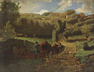 Manor farm Cousin in Greville by Jean-Francois Millet — oil painting reproduction