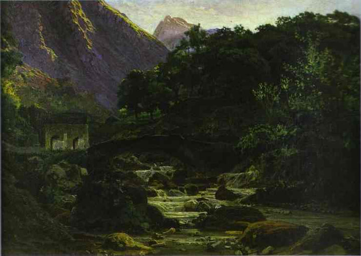 Marble Quarry at Carrara by Nikolai Ge — hand-painted botanical oil painting reproduction on canvas