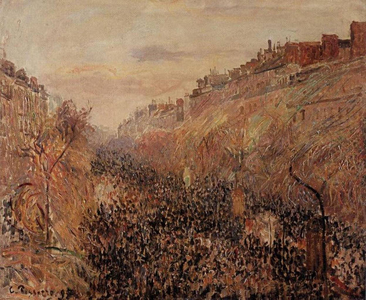 Mardi Gras, Sunset, Boulevard Montmartre - Camille Pissarro