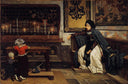 Marguerite in Church by James Tissot — hand-painted portrait oil painting reproduction on canvas