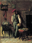 Portrait of the sculptor Jerónimo Suñol by Marià Fortuny — hand-painted portrait oil painting reproduction on canvas