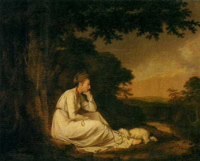 Maria, 'A Sentimental Journey' by Laurence Sterne in home office