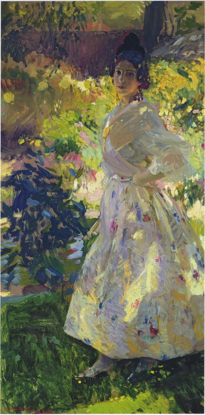 Maria dressed as a Valencian peasant girl by Joaquín Sorolla, hand-painted portrait oil painting reproduction on canvas