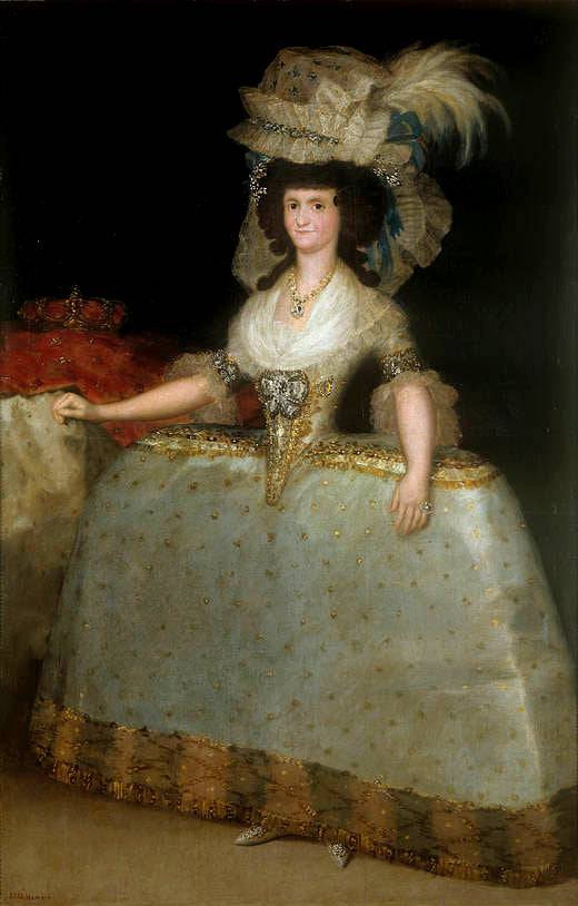 María Luisa of Parma wearing panniers - Francisco Goya