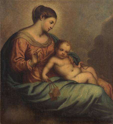 Maria Mit Kind by Palma il Giovane — hand-painted cultural oil painting reproduction on canvas
