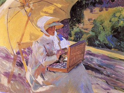 Maria Painting in El Pardo in study