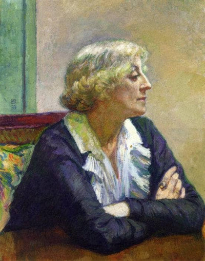 Maria Van Rysselberghe with Crossed Arms in study