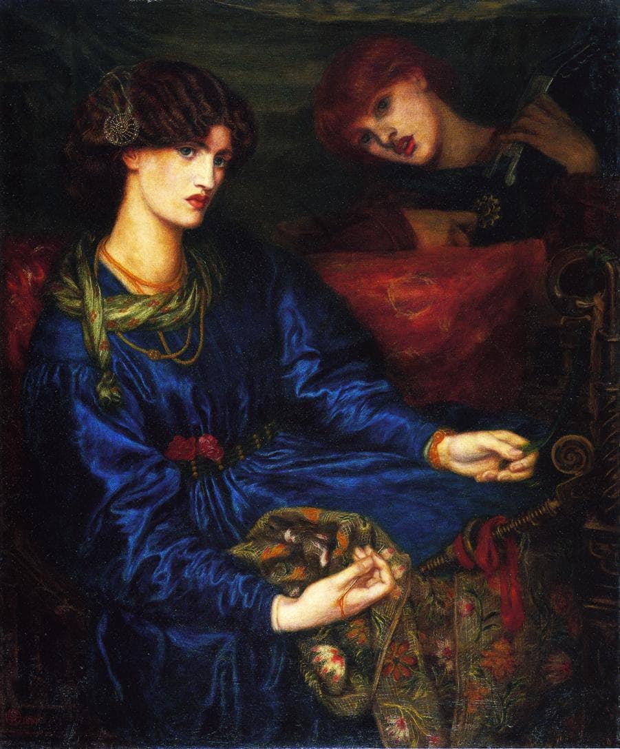 Mariana by Dante Gabriel Rossetti — hand-painted portrait oil painting reproduction on canvas