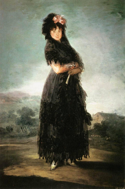 Mariana Waldstein, Ninth Marquesa de Santa Cruz in hallway