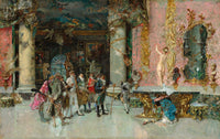 The choice of the model by Marià Fortuny — hand-painted architectural oil painting reproduction on canvas
