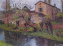 Marie Louise House by Henri Martin — seascapes oil painting wall art, Divisionism