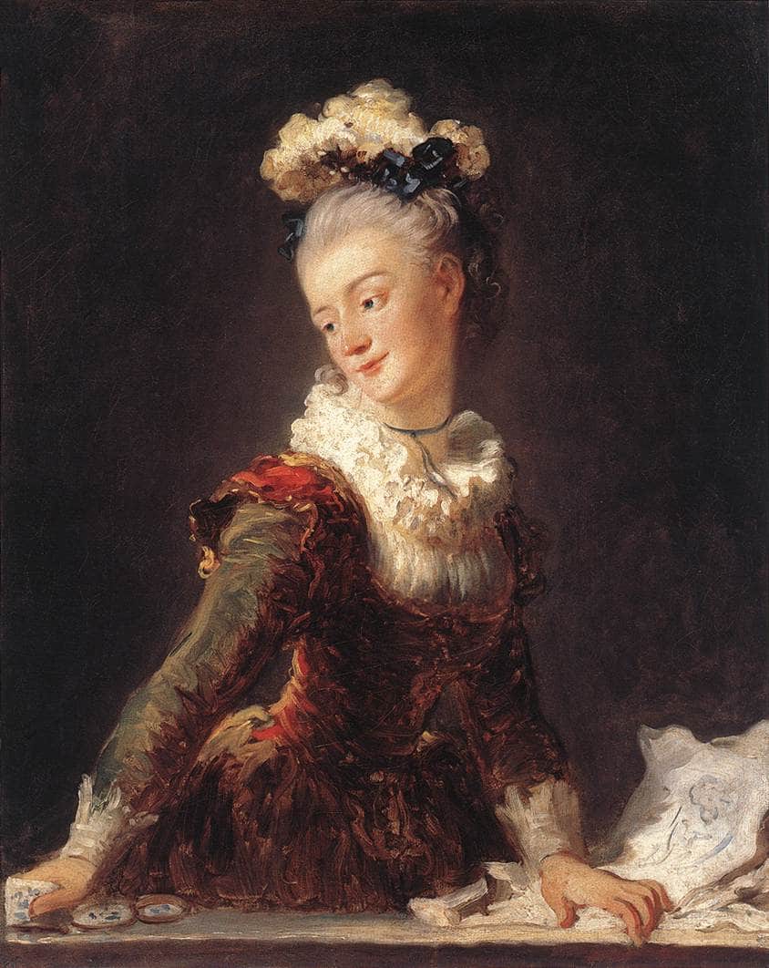 Marie Madeleine Guimard by Jean-Honore Fragonard — hand-painted portrait oil painting reproduction on canvas