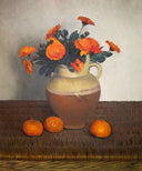 Marigolds and Tangerines by Felix Vallotton — flower oil painting wall art, Realism