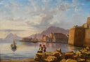 Marine in Campania by Gabriele Smargiassi — sea oil painting wall art, Romanticism