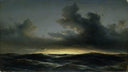 Marine Solitude by Anton Melbye — seascapes oil painting wall art, Romanticism