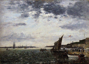 Marines Landing in Brest Harbor - Eugene Boudin