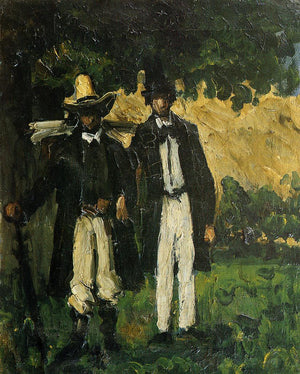 Marion and Valabregue Posing for a Picture - Paul Cezanne