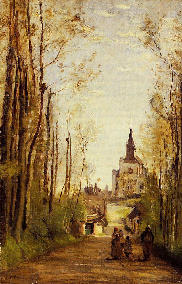 Marissal, Path to the Front of the Church - Camille Corot