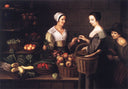 Market Scene with a Pick-pocket by Louise Moillon — hand-painted still oil painting reproduction on canvas
