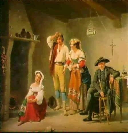 Marriage agency by Theodor Leopold Weller — hand-painted portrait oil painting reproduction on canvas