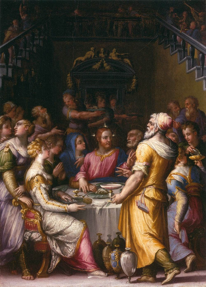 Marriage at Cana by Giorgio Vasari — hand-painted cultural oil painting reproduction on canvas