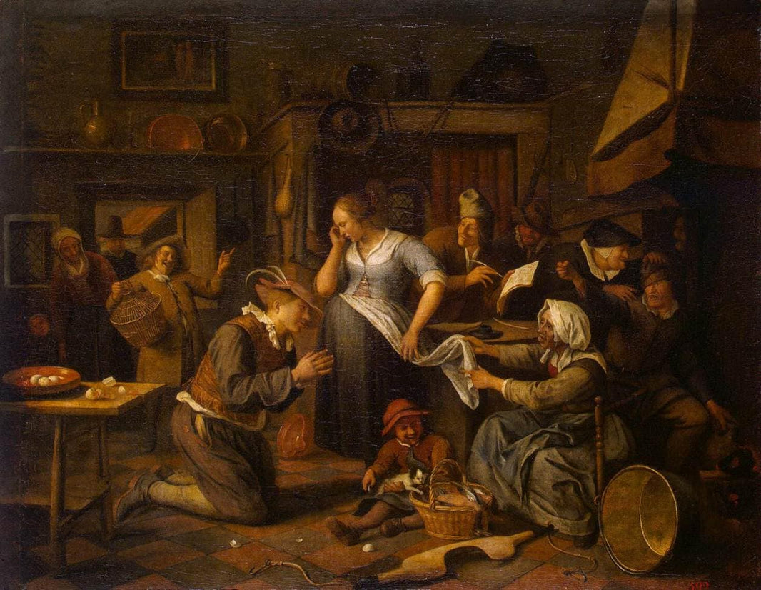 Marriage Contract by Jan Steen — hand-painted portrait oil painting reproduction on canvas