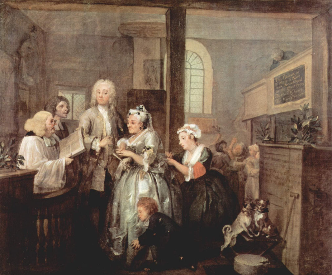 Marriage by William Hogarth — hand-painted portrait oil painting reproduction on canvas