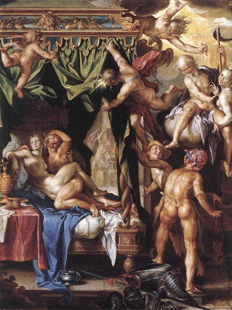 Mars and Venus Discovered by the Gods - Joachim Wtewael