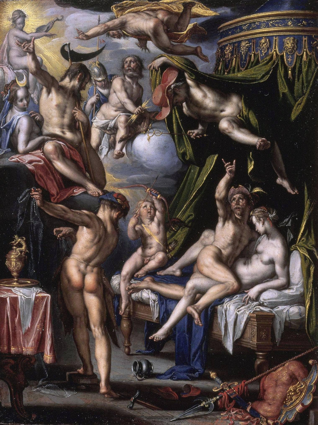 Mars and Venus Surprised by Vulcan by Joachim Wtewael — hand-painted cultural oil painting reproduction on canvas