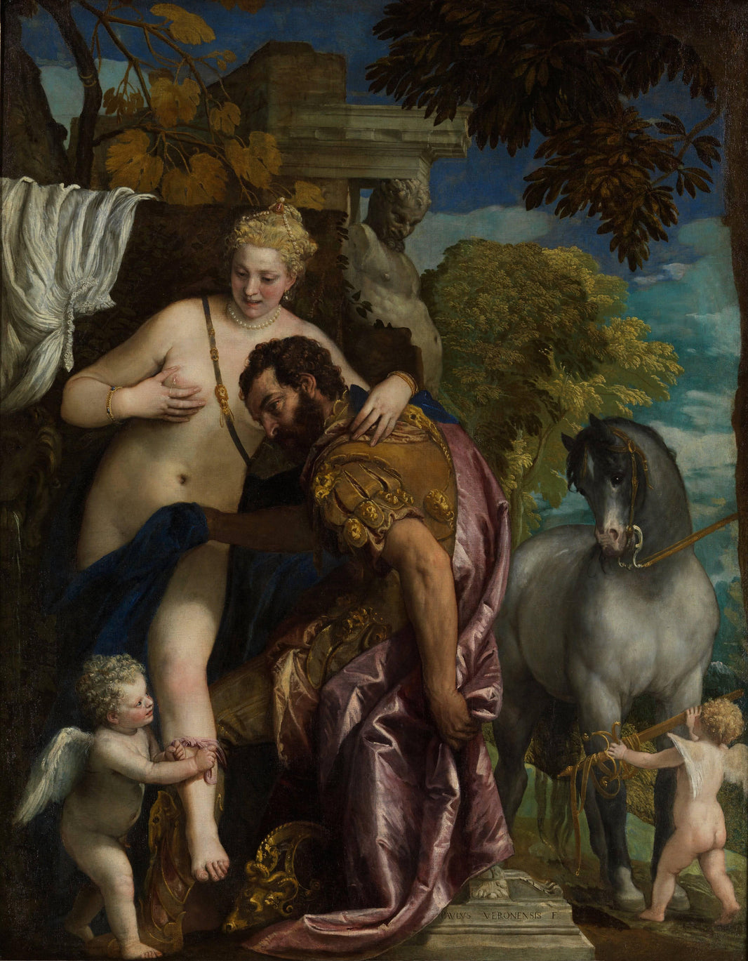 Mars and Venus United by Love by Paolo Veronese — hand-painted cultural oil painting reproduction on canvas