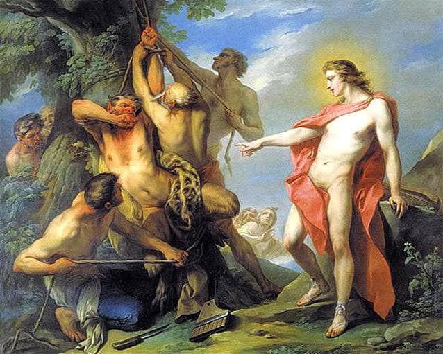 Marsyas Flayed by the Order of Apollo by Charles-Andre van Loo (Carle van Loo) — hand-painted cultural oil painting reproduction on canvas