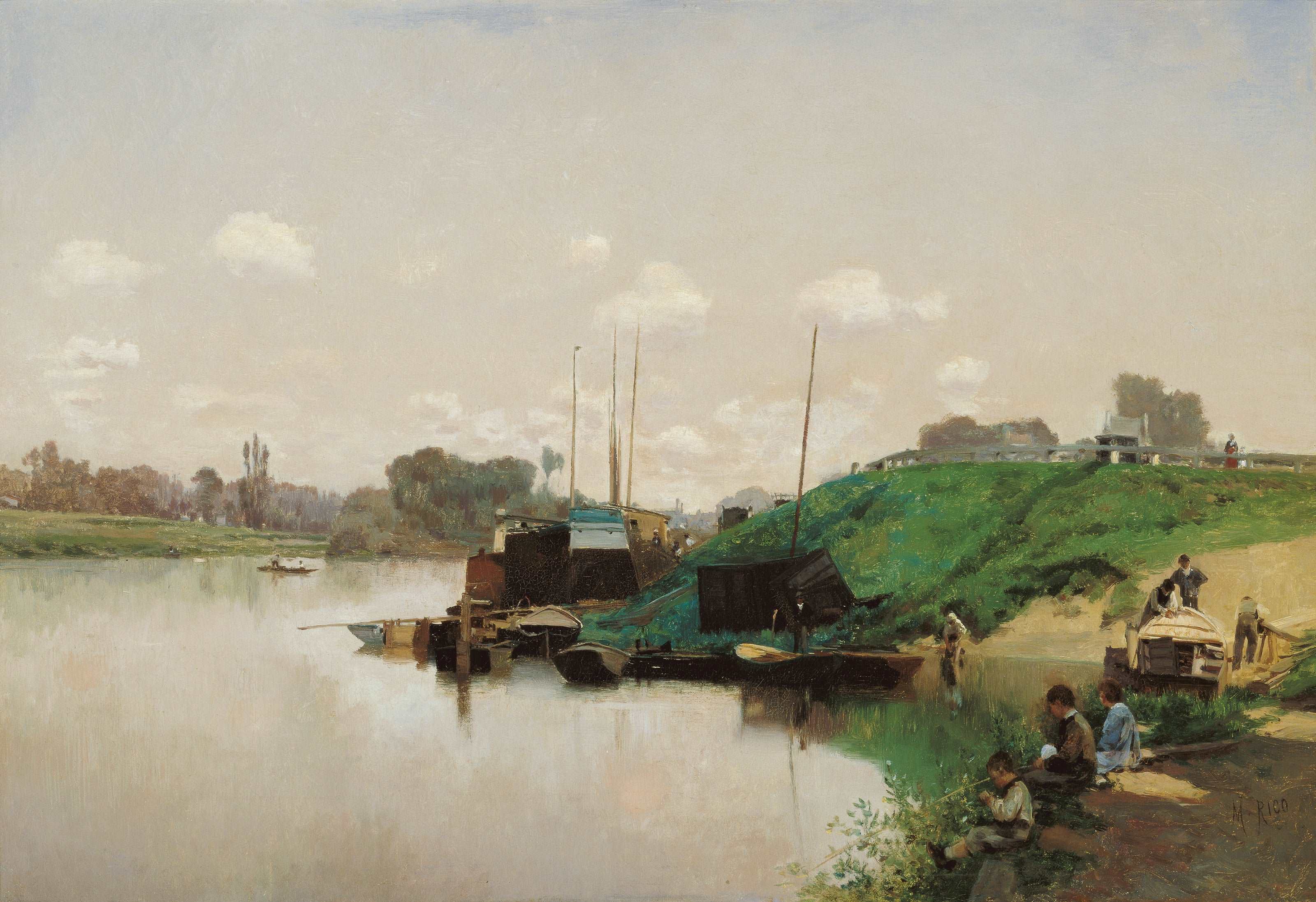 A Summerâs Day on the Seine - Martín Rico y Ortega