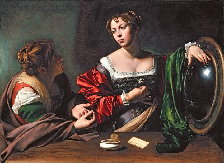 Martha and Mary Magdalene by Caravaggio — hand-painted portrait oil painting reproduction on canvas