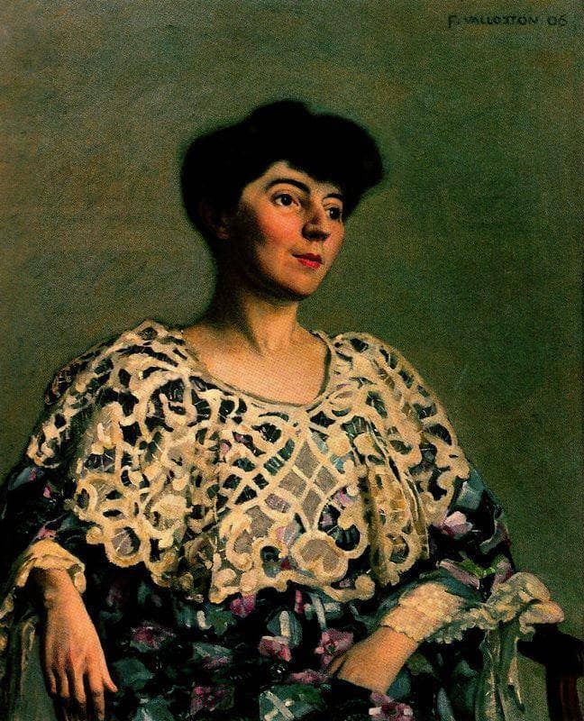 Marthe Mellot (wife of Alfred Natanson) by Felix Vallotton — hand-painted portrait oil painting reproduction on canvas