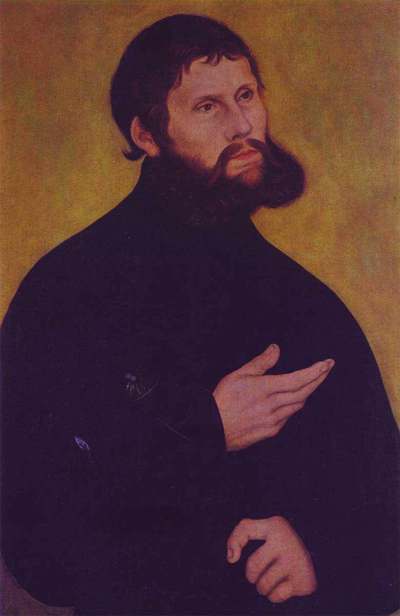 Martin Luther as Junker Jörg - Lucas Cranach the Elder