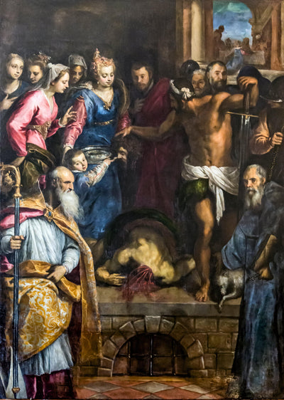 Martirio Di San Giovanni Battista Tra San Lanfranco Beccari E San Liberio in hallway