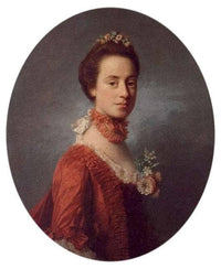 Mary Digges, Lady Robert Manners by Allan Ramsay — hand-painted portrait oil painting reproduction on canvas