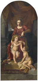 Mary, John and baby Jesus by Rudolf Ernst, female oil painting wall art, Romanticism