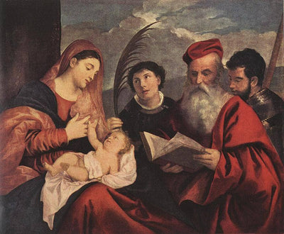 Mary with the Child and Saints in living room