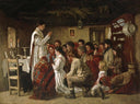 Mass in a Connemara Cabin by Aloysius O'Kelly — group oil painting wall art